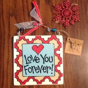 NWT Glory Haus Ceramic I Love You Forever Sign 🎁